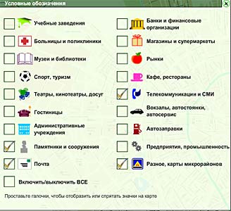 Карта osm обозначения