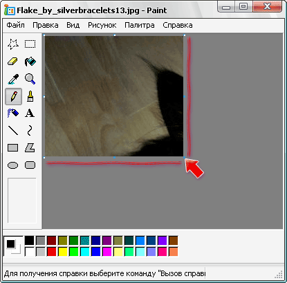 Как сжать изображение в paint
